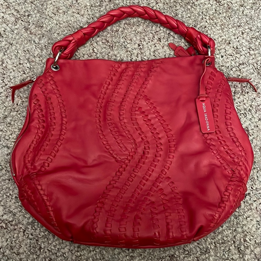 Xl aqua Madonna leather purse